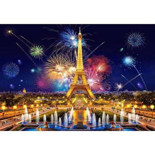 Puzzle Adulte - Vue Sur La Tour Eiffel Du Trocadero Soiree Du Nouvel An