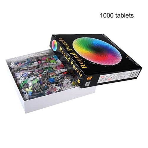 Puzzle Arc-En-Ciel Pour Adultes, 1000 Pices, Mille Couleurs, Jouet Plat Et Rond