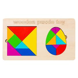 Puzzle Tangram 3D magnétique coloré pour enfants, jouet éducatif