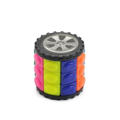 Puzzle Cube coulissant en plastique, Puzzle irrgulier, coupe 3D, Tangram color pour les tout-petits, ducation prscolaire, 3/4/5/6 couches D5QA