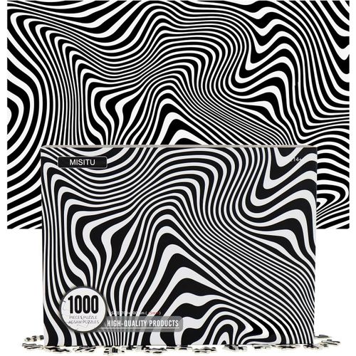 Puzzle De 1000 Pices  Bandes Noires Et Blanches  Puzzle Abstrait Difficile Difficile