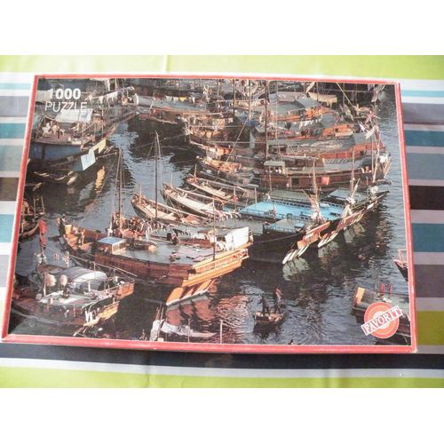 Puzzle De Bteaux Anciens En Bois  Quai Dans Un Port  : 1000 Pices, Taille 680 X 440 Mm,  Marque Favorit