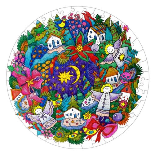 Puzzle De Dcompression, 4 Styles, Couleur Ronde, 150 Pices, Dessin Au Trait Peint  La Main, Perroquet Gteau Maison Colore, ducation