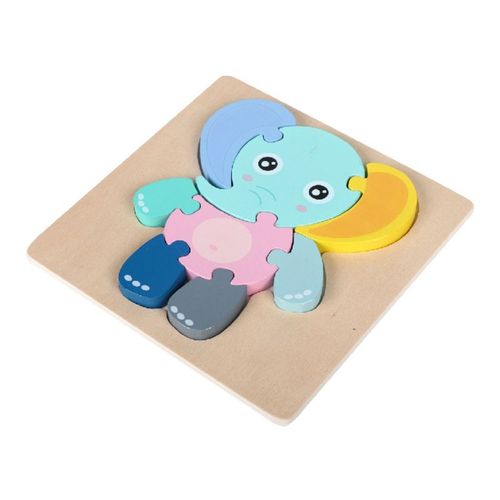 Puzzle ducatif 3D Montessori pour tout-petit, 1 ensemble de 5 modles, Puzzle interactif, apprentissage prcoce, enseignement, Tangram