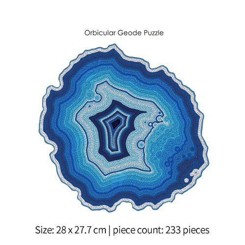 Puzzle En Agate Bleue De Forme Irrgulire, Jouets ducatifs De Niveau De Difficult, Puzzle En Bois Pour Enfant, Puzzle En Agate Extraterrestre
