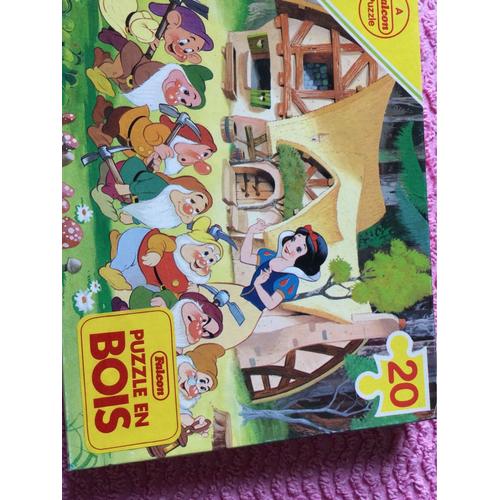 Puzzle En Blois De 20 Pices Blanche Neige Et Les 7 Nains