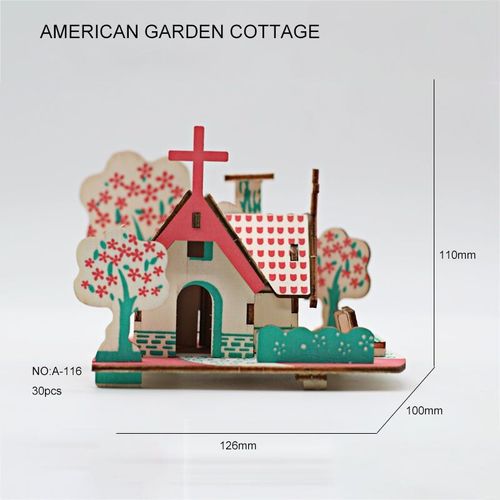 Puzzle En Bois 3d De Haute Qualit Pour Enfants, Jouet De Dcompression, Cratif, Fait  La Main, Construction De Moulin  Vent, Rservoir De Construction, Dcoration De Chteau, Modle, Gi