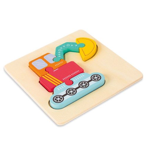 Puzzle en bois 3D pour les bbs, jouet ducatif pour tout petits, cognition prcoce, dveloppement de l'intelligence, motif dessins anims, apprentissage prscolaire