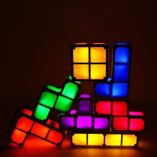 Puzzle Et Blocs Tetris Lumineux Avec Led Et 7 Couleurs, Veilleuse De Nuit,  Monter Soi-Mme, Empilable, Lampe De Bureau, Jouet Pour Construction, Nouveaut, Idal Comme Cadeau, Pour Enfant