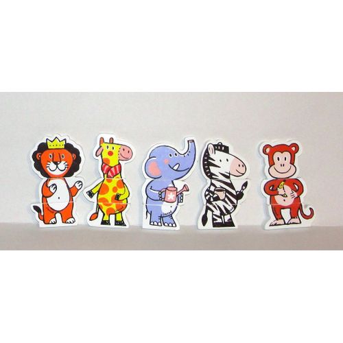 Puzzle Magntique Janod 5 Animaux 15 Pieces