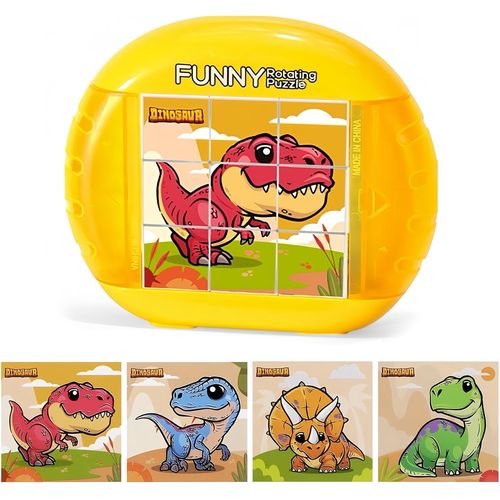 Puzzle Rotatif Jouet 3d Rotatif Puzzle 4 En 1 Faites Pivoter Et Construisez Des Puzzles Amusants Sous Diffrents Angles Puzzle Cratif Maquette Pour Enfants Pour Garons Et Filles(Dinosaure)