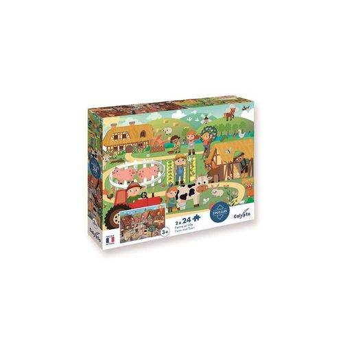 Calypto By Sentosphere Puzzle 24 Pices X 2 Ferme Et Ville