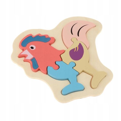 Puzzles en bois pour tout-petits Puzzles animaux 2-3 ans coq