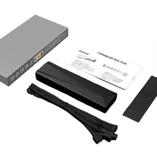 PWM FAN+ARGB 2 en1 Sync HUB Contrleur 1  8 Multi Way Splitter 5V 12V 3PIN