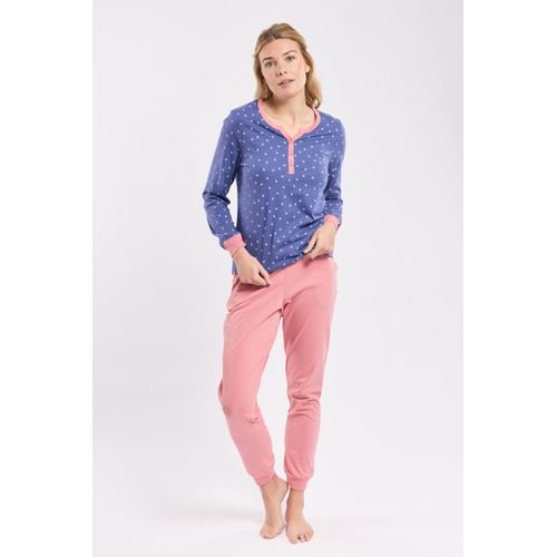 Pyjama Corsaire Motifs Coeurs - Coton Lger