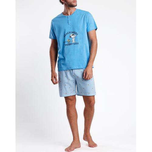 Pyjama T-Shirt & Short Gaspard Bleu