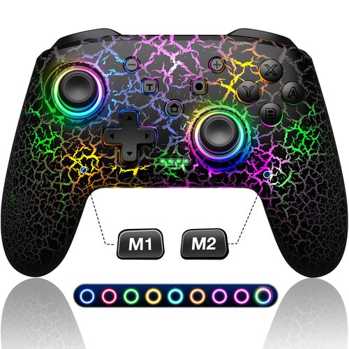 Q215 - Manette Filaire Sans Fil Rvb Pour Nintendo Switch, Oled, Lite, Android, Ios, Programmable, Prdire, Sble, Prdire, Manette De Jeu Pour Pc