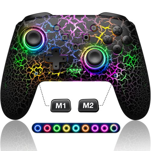 Q215 - Manette Switch De Jeu Sans Fil Avec 9 Touches Programmables, Pour Manette Nintendo Switch, Oled, Lite, Android, Ios, Pc