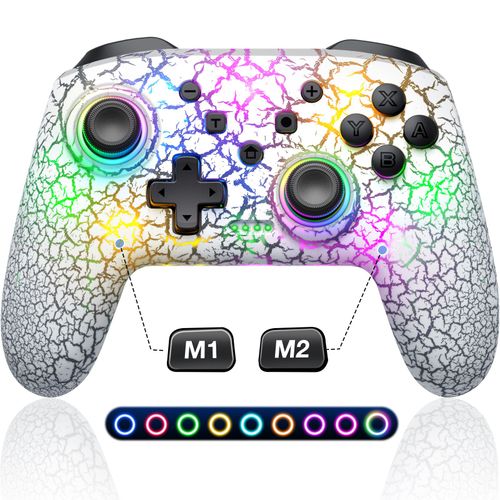Q216 - Manette Switch De Jeu Sans Fil Avec 9 Touches Programmables, Pour Manette Nintendo Switch, Oled, Lite, Android, Ios, Pc