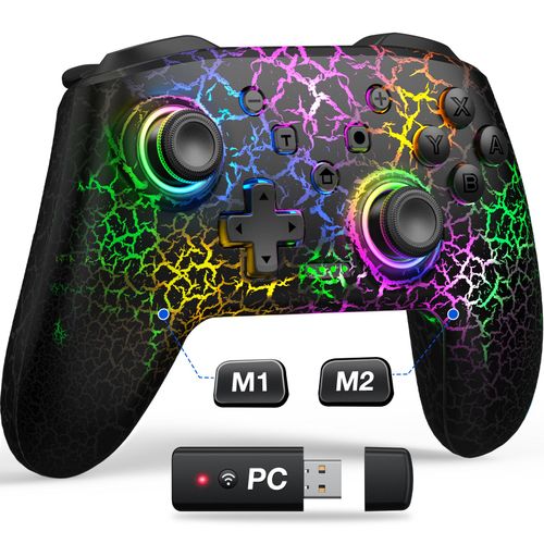 Q217-Usb Pour Pc - Manette Switch De Jeu Sans Fil Avec 9 Touches Programmables, Pour Manette Nintendo Switch, Oled, Lite, Android, Ios, Pc