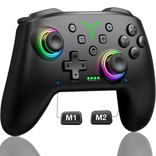 Q218 - Manette Filaire Sans Fil Rvb Pour Nintendo Switch, Oled, Lite, Android, Ios, Programmable, Prdire, Sble, Prdire, Manette De Jeu Pour Pc