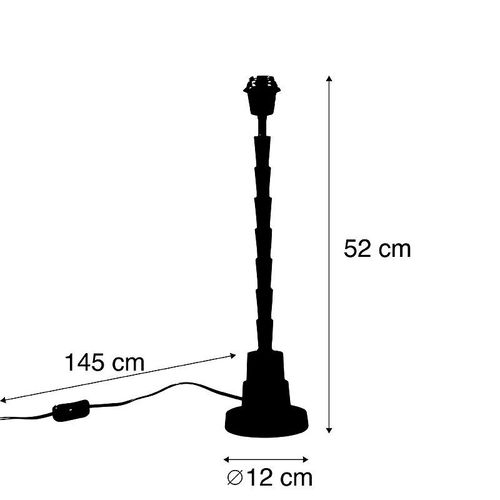Qazqa Art Deco Lampe De Table / Lampe  Poser / Luminaire / Lumiere / clairage Art Deco En Bronze Sans Abat-Jour - Pisos Acier /Aluminium Bronze Oblongue / Intrieur E27 Max. 1 X 40 Watt