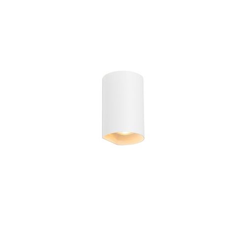 Qazqa Design Applique Murale Design Blanc - Sabbir Aluminium Blanc Cylindre / clairage Dessus Dessous / Luminaire / Lumiere / Intrieur / Salon / Cuisine Gu10 Max. 2 X 50 Watt