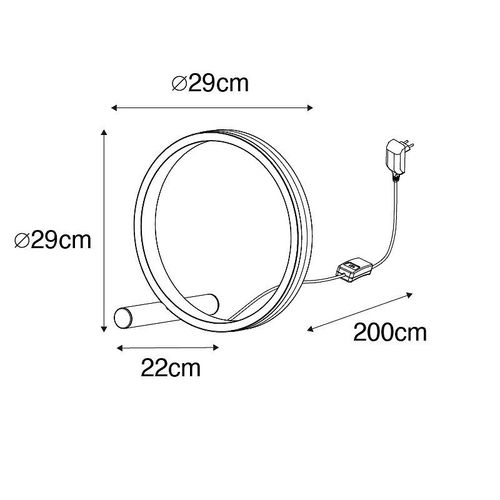 Qazqa Design Design Tafellamp Messing Incl. Led 3-Staps Dimbaar - Rondas Aluminium /Plastique /Acier Dor/Laiton Rond / Luminaire / Lumiere / clairage / Intrieur / Salon Led (Non...