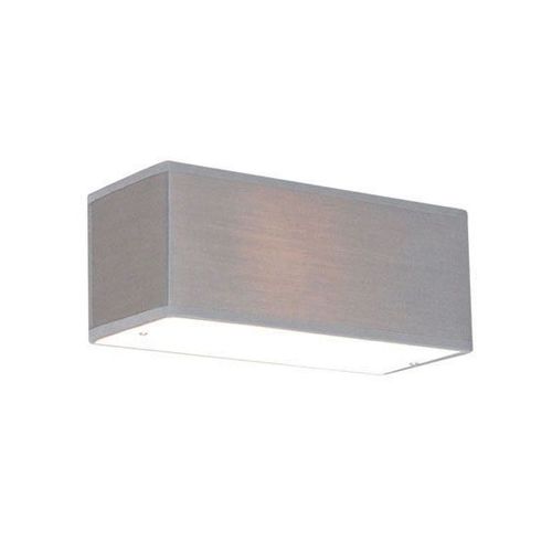 Qazqa Lot De 2 Applique Murales Modernes Rectangulaires Gris - Tambour / Luminaire / Lumiere / clairage / Intrieur / Salon / Cuisine Max. X Watt