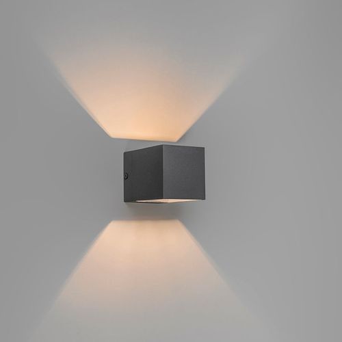 Qazqa Lot De 3 Applique Murales Modernes Anthracite - Transfert / Luminaire / Lumiere / clairage / Intrieur / Salon / Cuisine Max. X Watt