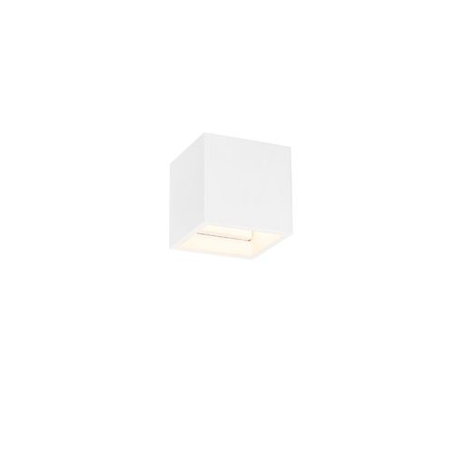 Qazqa Moderne Applique Murale Moderne Blanche - Kay Novo Pltre Blanc Carr / Luminaire / Lumiere / clairage / Intrieur / Salon / Cuisine G9 Max. 1 X 25 Watt
