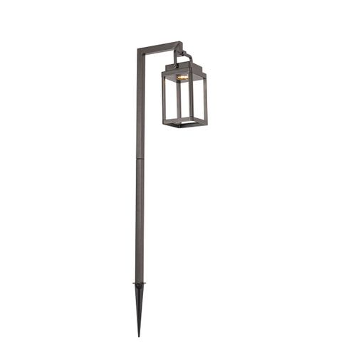 Qazqa Moderne Buiten Prikspot Donkergrijs Incl. Led Oplaadbaar - Yara Aluminium /Verre Gris Fonc Oblongue / Extrieur / Jardin / Luminaire / Lumiere / clairage Led (Non Remplaable) Max. 1...