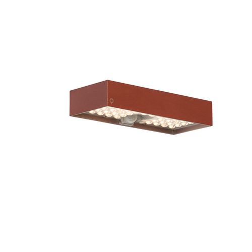 Qazqa Moderne Buiten Wandlamp Rood Incl. Led Solar Met Bewegingsmelder - Kayo Plastique Rouge Rectangulaire / Extrieur / Jardin / Luminaire / Lumiere / clairage Led (Non Remplaable) Max....