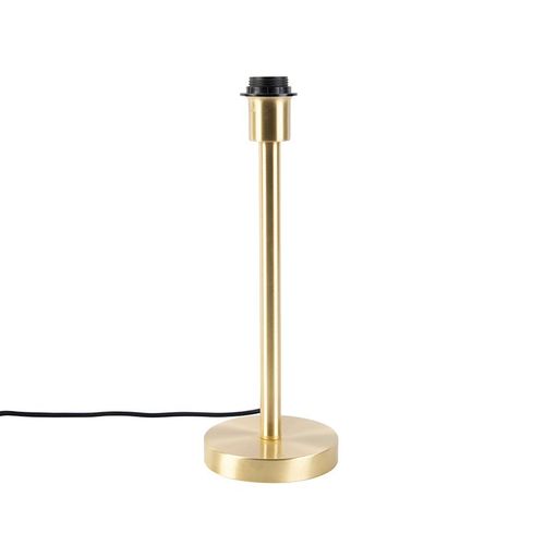 Qazqa Moderne /Classique/Antique Lampe De Table / Lampe  Poser / Luminaire / Lumiere / clairage Classique En Laiton Sans Abat-Jour - Simplo Acier Dor/Laiton Rond / Intrieur E27 Max. 1 X...