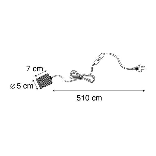 Qazqa Moderne /Design Lampe Suspendue Design Noire 1 Lumire Avec Prise - Cavalux Acier Noir Oblongue / Luminaire / Lumiere / ÉClairage / Intrieur E27 Max. 1 X 40 Watt