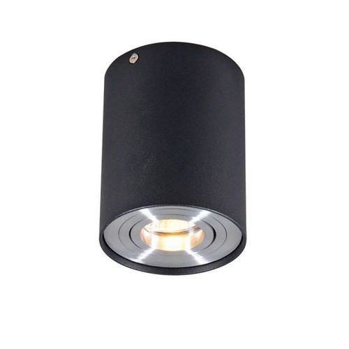 Qazqa Moderne Ensemble De 6 Plafonnier Spots De Plafond Rondoo Up Gris Fonc Aluminium Gris Fonc Cylindre / Luminaire / Lumiere / clairage / Intrieur / Salon / Cuisine Gu10 Max. 6 X 50...