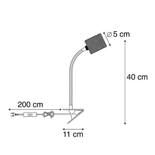 Qazqa Moderne Lampe   Pince Moderne Noire Avec Bras Flexible - Cavalux Acier Noir Oblongue / Luminaire / Lumiere / ÉClairage / IntRieur / Salon E27 Max. 1 X 40 Watt