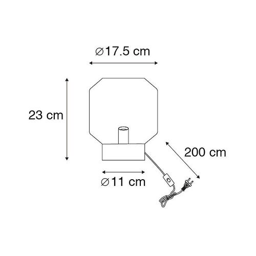 Qazqa Moderne Lampe De Table / Lampe á Poser / Luminaire / Lumiere / ÉClairage Design En Laiton Avec Verre Fum - Stiklo /Acier Dor/Laiton Rond / IntRieur / Salon E27 Max. 1 X 25 Watt
