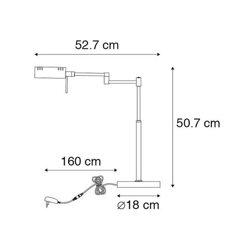 Qazqa Moderne Lampe De Table / Lampe á Poser / Luminaire / Lumiere / ÉClairage Design Or / DorE / D'or Avec Led Avec Variateur Tactile - Notia Verre /Acier Dor/Laiton Oblongue / Lampe...