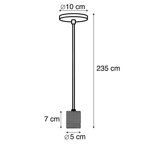 Qazqa Moderne Lampe Suspendue Noir 1 Lumire - Cavalux Acier Noir Oblongue / Luminaire / Lumiere / ÉClairage / Intrieur E27 Max. 1 X 40 Watt