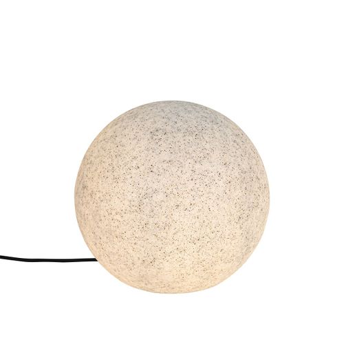 Qazqa Moderne Moderne Buiten Vloerlamp Grijs 35 Cm Ip65 - Nura Plastique Gris Globe / ExtRieur / Jardin / Luminaire / Lumiere / ÉClairage E27 Max. 1 X 23 Watt