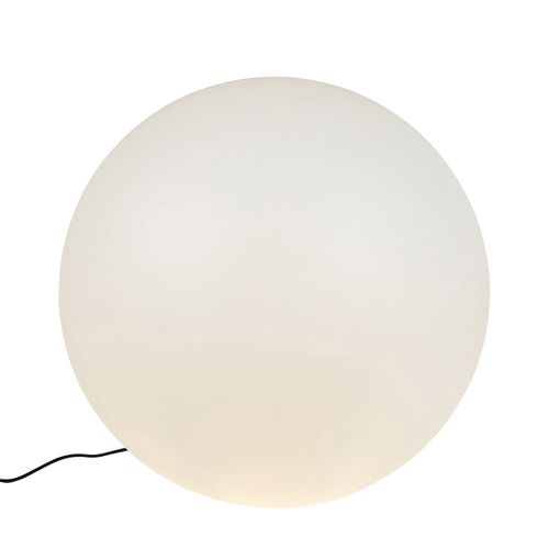 Qazqa Moderne Moderne Buiten Vloerlamp Wit 77 Cm Ip65 - Nura Plastique Blanc Globe / ExtRieur / Jardin / Luminaire / Lumiere / ÉClairage E27 Max. 1 X 23 Watt