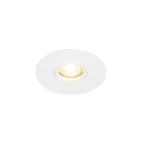 Qazqa Moderne Spot Encastrable Moderne Blanc 12 Cm - Buco Aluminium Blanc Rond / Luminaire / Lumiere / ÉClairage / IntRieur / Salon / Cuisine Gu10 Max. 1 X 50 Watt