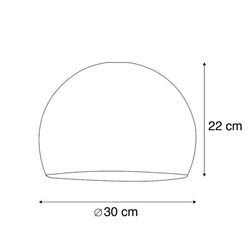 Qazqa Rtro Polycarbonate Bouchon Rond 30/22 Blanc Opale - Globe Terrestre , Globe Abat-Jour Suspendu
