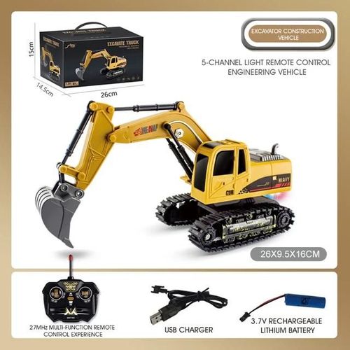 QH25-01D - Pelle tlcommande 1:24, jouet pour enfants, grue, camion, Simulation, modle'ingnierie, voiture, cadeau de nol pour garons