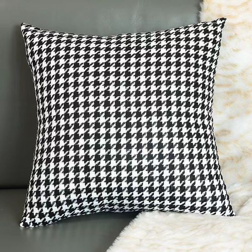 Qianniao-Canap Quadrill, Housse De Coussin En Lin,  Rayures  Carreaux, Coussin Gomtrique En Coton Et Lin, Pour Le Salon Et Le Dos