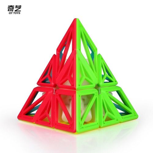 Qiyi-Cube Magique Anti-Stress,Jouet En Forme De Dakota Ide,Avion Concave,Sans Autocollant,Qiyi Dna 3x3x3 Pyraminx Fidget - Type Dna Pyramid