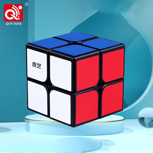 Qiyi-Cube Magique En Forme De Dakota Ide En Cuir Chevelu D'rable,Autocollant Noir,Sq1 Twisted Alien,2x2,3x3,5 Tours Inclins, - Type 2x2 Black