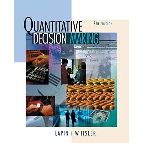 Quantitative Decision Making With Spreadsheet Applications (With Cd-Rom)    Format Broch 