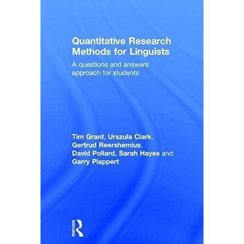 Quantitative Research Methods For Linguistics: A Guide For Students   de Urszula Clark  Format Broch 